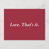 単なる愛 ポストカード (正面)