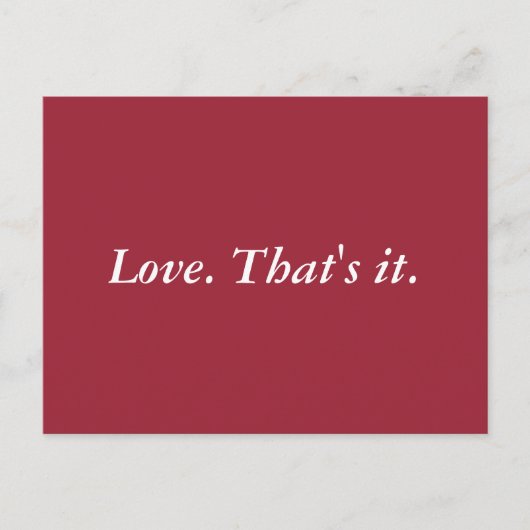 単なる愛 ポストカード (正面)