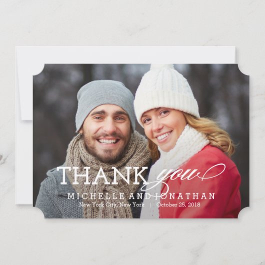 単なる時間のない写真サンキューカード サンキューカード (正面)