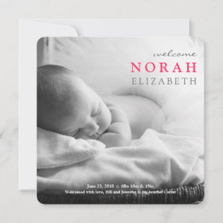 単なる歓迎 |ベビー発表 案内状