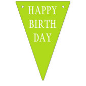 単なる色とテキスト:ハッピーバースデー バンティングフラッグ (第2の旗)