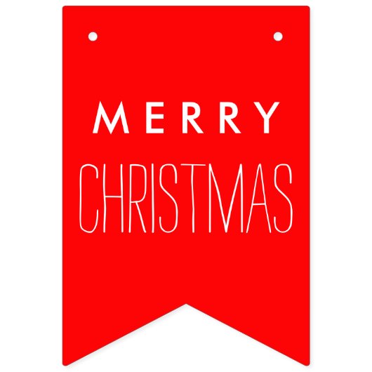 単なる色とテキスト：メリークリスマス バンティングフラッグ (第1の旗)