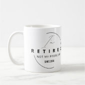 単なる退職した退職ピンクラスシンプルの コーヒーマグカップ (左)