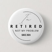 単なる退職した退職ピンクラスシンプルの 缶バッジ (正面)