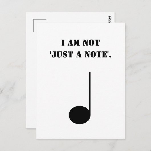 単なる音楽のユーモアおもしろいではない ポストカード (正面/裏面)