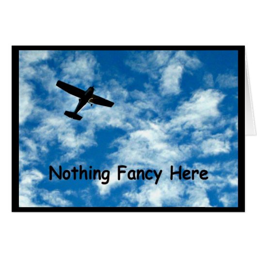 単なる飛行機結婚のカード (正面横)