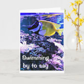 単なる「あなた」のために*誕生日のジョークで泳ぐ カード (黄色い花)