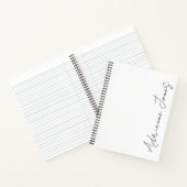 単にあなたの名前ホワイト&ブラック ノートブック (内部)