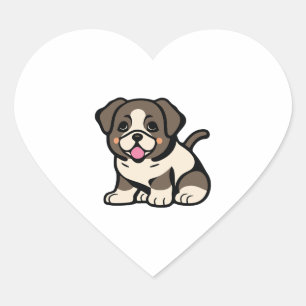 単にかわいい犬コピーコピーコピー ハートシール