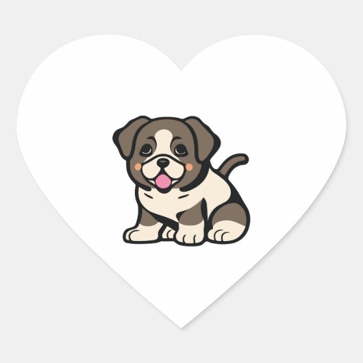 単にかわいい犬コピーコピーコピー ハートシール (正面)