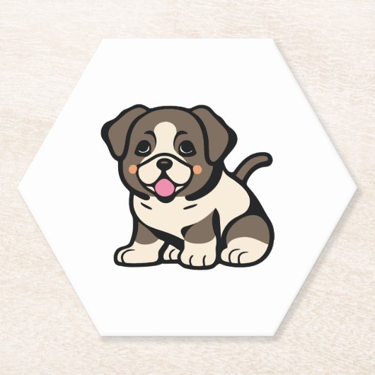 単にかわいい犬コピーコピーコピー ペーパーコースター (正面)