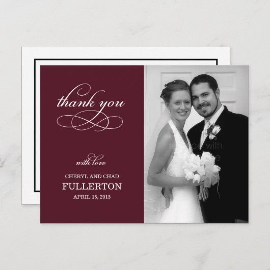 単にかわいらしの結婚サンキューカード ポストカード (正面/裏面)