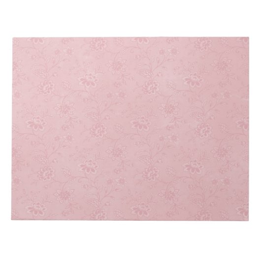 単にかわいらしピンク色の花 ノートパッド (正面)
