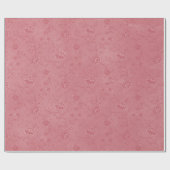 単にかわいらしピンク色の花 ラッピングペーパー (フラット)