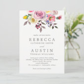 単にかわいらしフローラ結婚式招待状 招待状 (スタンド正面)