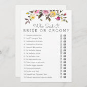 単にかわいらしブライダルシャワーがItゲームカードを言った 招待状 (正面/裏面)