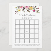 単にかわいらしブライダルシャワービンゴカード 招待状 (正面/裏面)