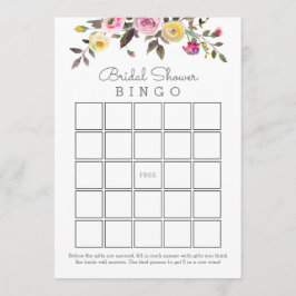 単にかわいらしブライダルシャワービンゴカード 招待状