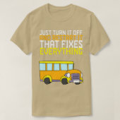 単にそれをオフにして、すべてを修正する再起動 Tシャツ (デザイン正面)