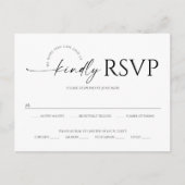 単にウェディングミニマルRSVPポストカード ポストカード (正面)
