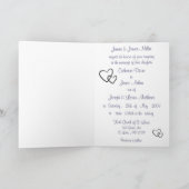 単にエレガントなハートの結婚式招待状 招待状 (内部)