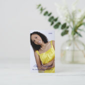 単にエレガントなプロフィールのページェントの名刺 名刺 (スタンド正面)