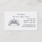 単にエレガントなプロフィールのページェントの名刺 名刺 (裏面)