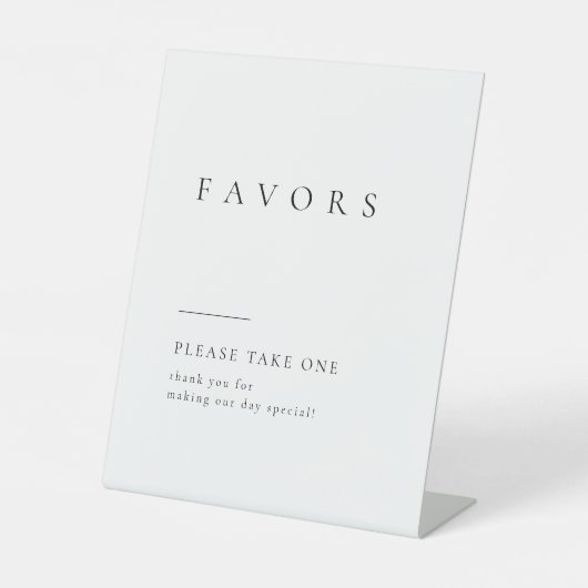 単にエレガントな結婚式の好意を1つ取って下さい 台座サイン (正面)