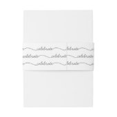 単にエレガントな金ゴールドの腹バンド 招待状ベリーバンド (裏面例)