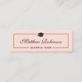 単にエレガントほこりっぽいピンク卒業 スキニー名刺 (正面)