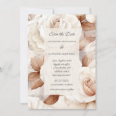 単にエレガントアイボリー&錆バラ結婚ズ セーブザデート (正面)