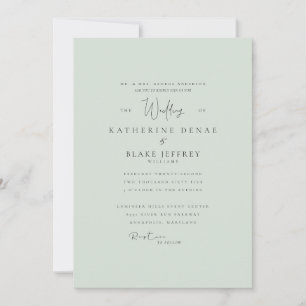 単にエレガントセージ結婚の花嫁の両親I 招待状
