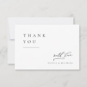 単にエレガントタイポグラフィモダンが結婚感謝する サンキューカード (正面)