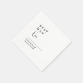 単にエレガントタイポグラフィモダン結婚の スタンダードカクテルナプキン (角)