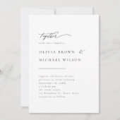 単にエレガントタイポグラフィモダン結婚の 招待状 (正面)