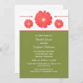 単にエレガントデイジーブライダルシャワー招待状 招待状 (正面/裏面)