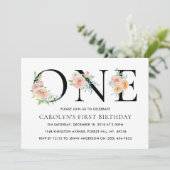 単にエレガントフローラワンバースデーパーティー 招待状 (スタンド正面)