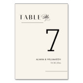 単にエレガントミニマル結婚の テーブルナンバー (正面)