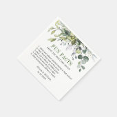 単にエレガントユーカリおもしろい事実結婚の スタンダードカクテルナプキン (角)