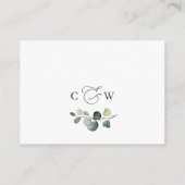 単にエレガントユーカリ結婚のQRコード詳細 エンクロージャーカード (裏面)