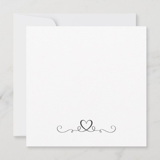 単にエレガントレタリング結婚式の日付を保存 セーブザデート (裏面)