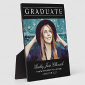 単にエレガント卒業ブラック写真卒業 フォトプラーク (側面)