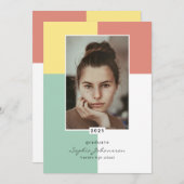 単にエレガント卒業発表 サンキューカード (正面/裏面)