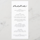 単にエレガント白黒のメ結婚ニュー メニュー (正面)