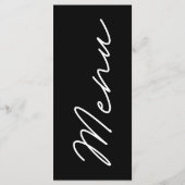 単にエレガント白黒のメ結婚ニュー メニュー (裏面)