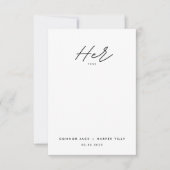 単にエレガント花嫁の誓結婚いを唱える ノートカード (正面)