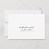 単にエレガント金ゴールド伝統的はがきRSVPカード 招待状 (裏面)