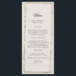 単にエレガント金ゴールド幾何学模様のニュートラル メニュー<br><div class="desc">単にジオメトエレガントリ金ゴールドフレーム中立ウェディングレセプションメニュー。ロング.</div>