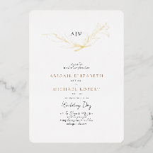 単にエレガント金箔の葉の丸い結婚部分