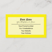 単にエレガント黄色の古代文字 名刺 (裏面)